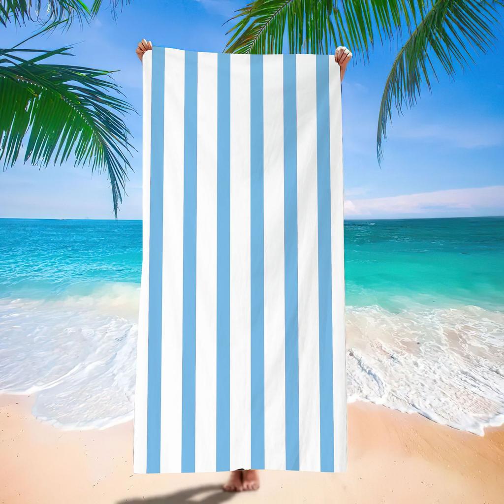 European And American Towel Cloth Printed Striped Beach Towel Adult Swimming Bath Towel Microfiber Beach Towel