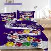 MMs Colorful Characters Bedding(1 * duvet cover + 2 * pillowcase, without core) Bedding set Soft and comfortable Duvet cover and pillowcase