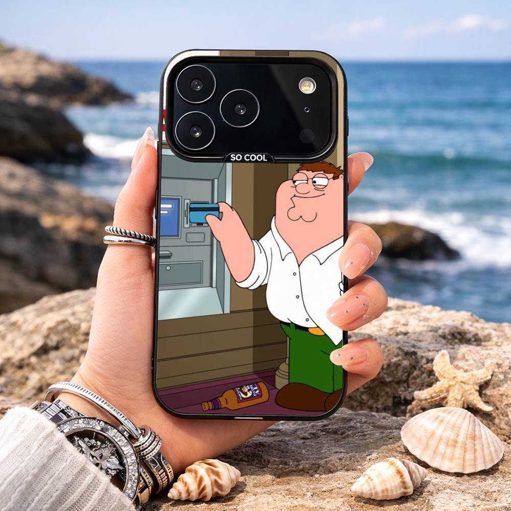 F-Family F-Funny G-Guy Phone Case For iPhone17,16,15,14,13,12,11,Pro,MAX White Matte Shockproof Cover iPhone17PRO