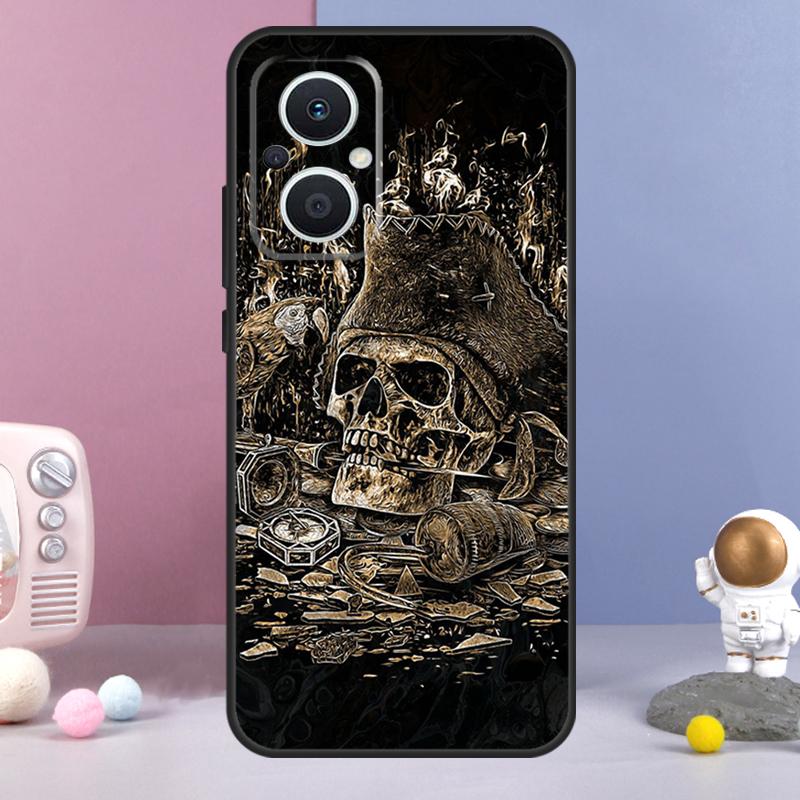 Gothic Skull Funda For OPPO Reno 12 F 11F 13F 14F 10 11 13 14 Pro 7 8 Lite OPPO Find X9 X6 X5 X8 Pro Case