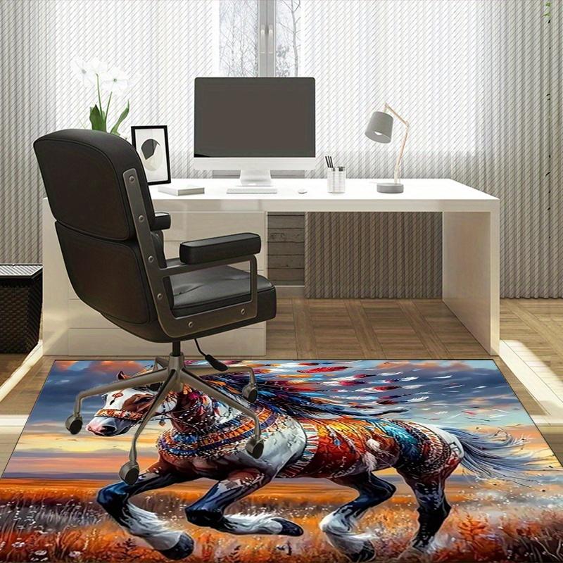 Native American Horse Spirit Rug Living Room Centerpieces Cultural Inspired Carpet Anti Slip Carpet Can Be Machine Washed