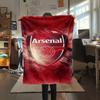 Arsena Team Logo Print FlAannel Blanket, High Quality Comfortable for All Seasons, Home Decor, Warmth and Comfort