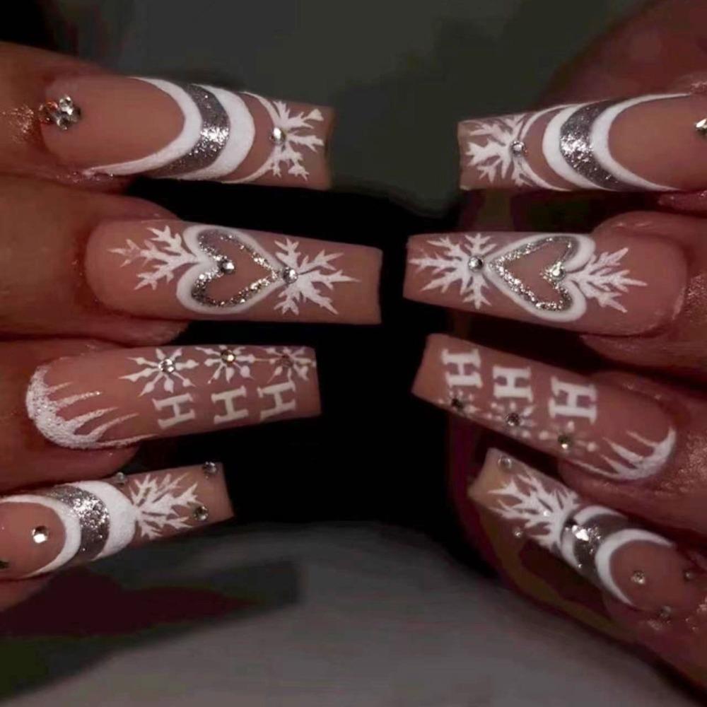 

Coffin Ballerina False Nails Wearable False Nail Detachable Fake Nails Women SD-37