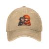 Vintage Punch Monkey Cute Baseball Cap Unisex Distressed Cotton Snapback Cap  Outdoor Running Golf Unstructured Soft Caps Hat