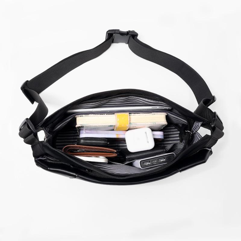 TS JYL Laptop bag,Men Crossbody Bag Trend Chest Bag Lightweight Casual Color Block Satchel