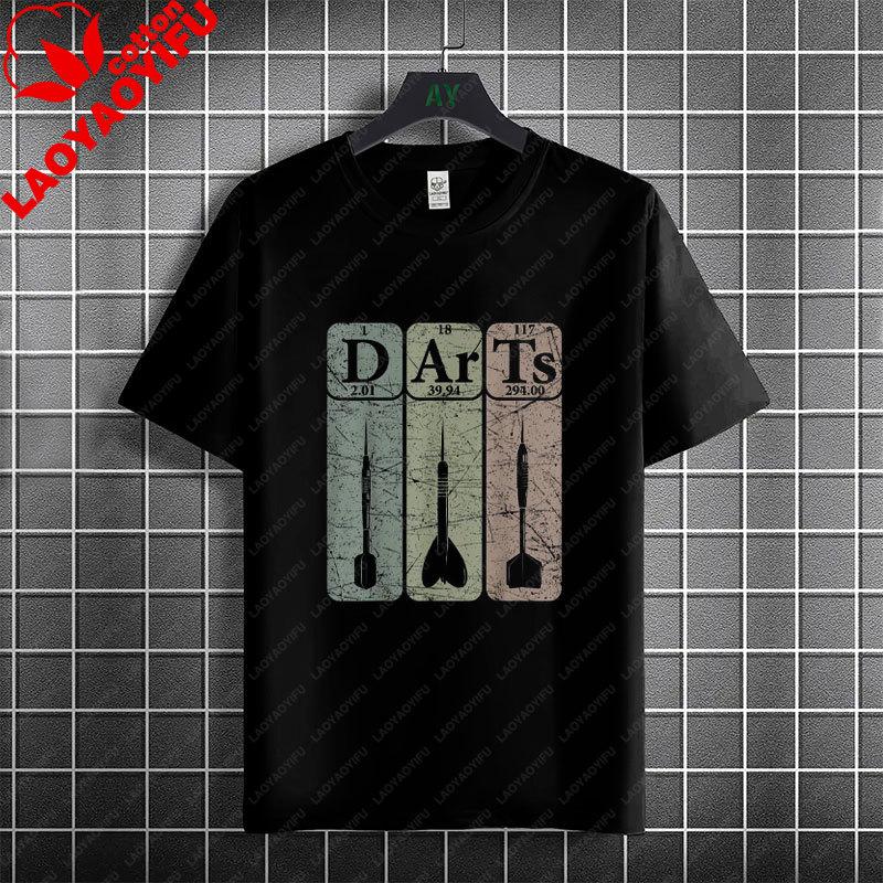 Thats Why IM Here Funny Dart and Beer Graphic TShirt 100 Cotton Short Sleeve Casual Tee Outdoor Activities  Social Events