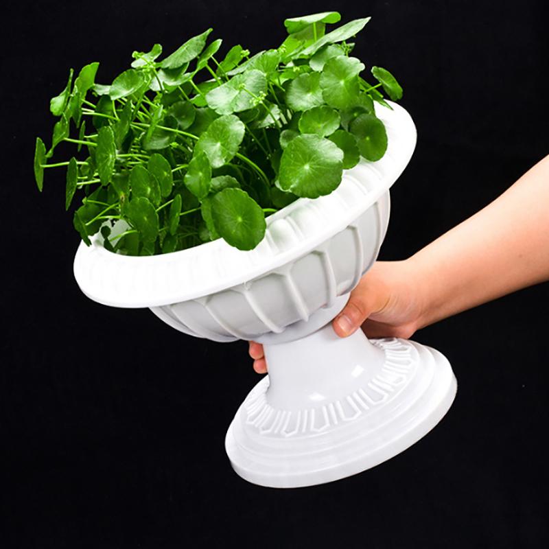 Large Wave Ripple Plastic Vase Modern Nordic Design Space-Saving Flower Pot Arrangement for Living Room Desk Home Accessories