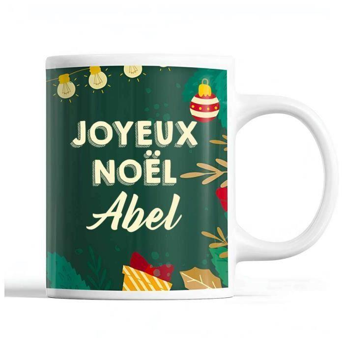 Mug - Noël Abel Vert - Ceramic - Printed Front/Back - 325 Ml