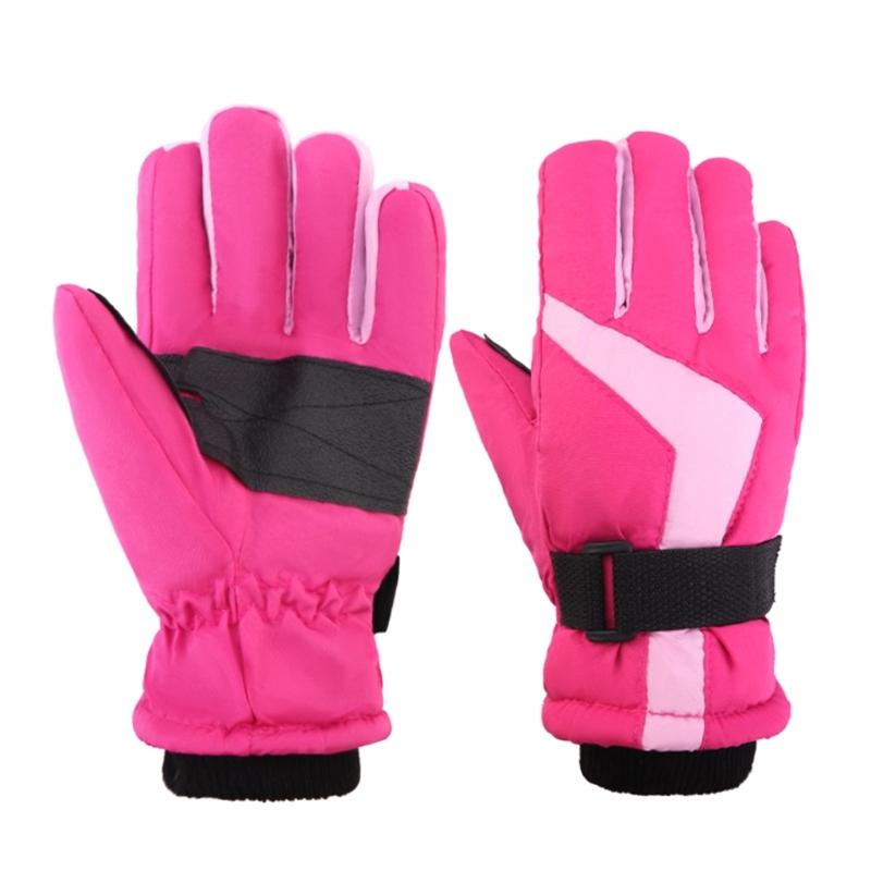 Double Layer Insulated Children s Snow Gloves Water Resistant Cold Weather Mittens Ergonomic Design Reflective Safety