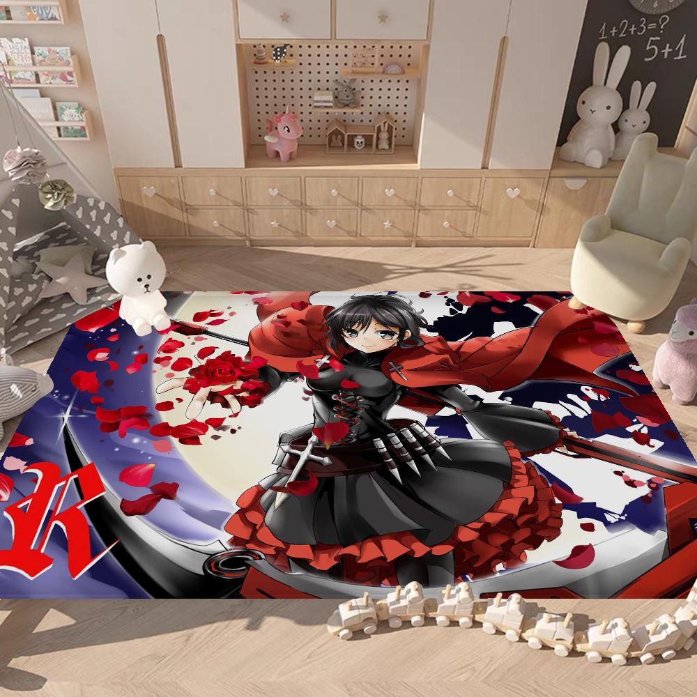 Anime Characters R-RWBY Bathroom Mat INS Style Soft Bedroom Floor House Laundry Room Mat Anti-skid Welcome Doormat