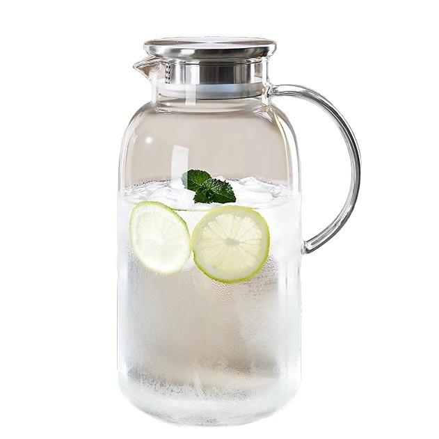 Large Capacity Heat-Resistant Borosilicate Glass Cold Water Kettle & Teapot