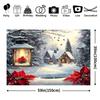 1Pcs Winter Wonderland House Pattern Decoration Background Winter Backdrop For Photo Studio Photo Booth Party
