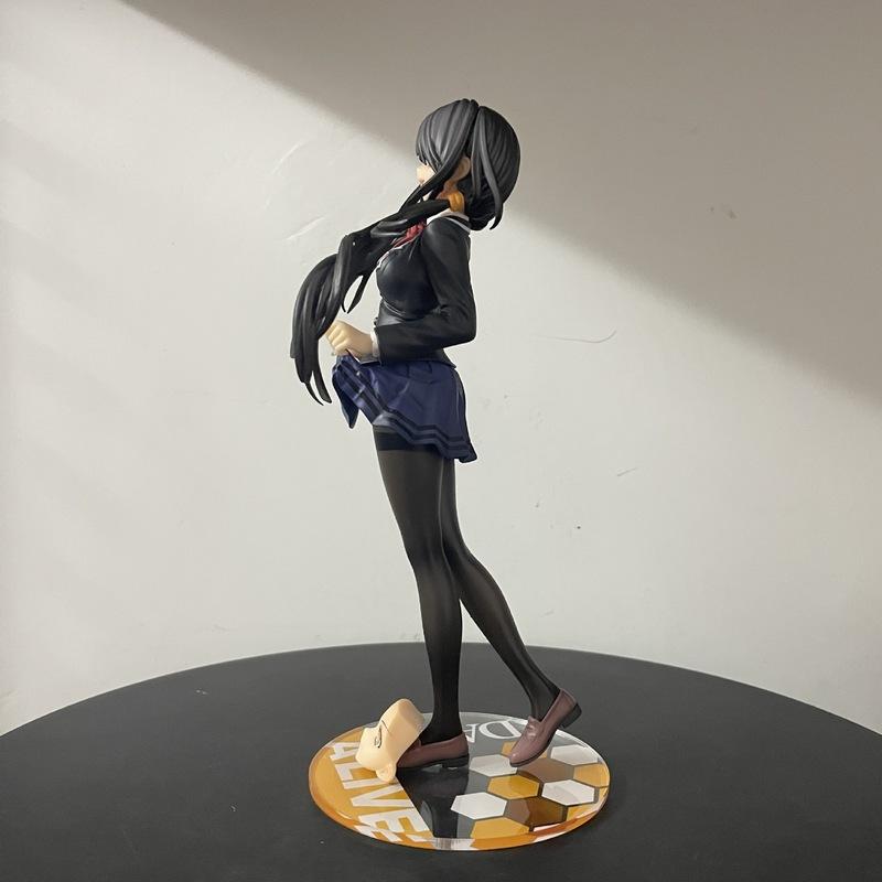 Tokisaki Kurumi School Uniform Action Figure Manga Figurine 22.5cm GK Statue Doll Model Ornament Anime Peripheral Toys Gift