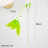 Cat Teaser Wand: Fairy Pom-Pom Tassel, Fur Ball, Feather, Elastic Rope Interactive Toy