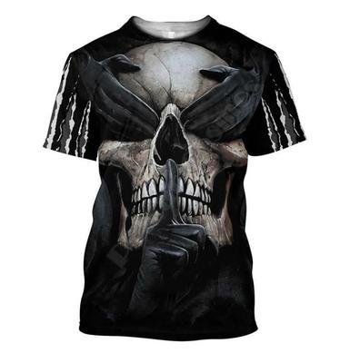 T-shirt Streetwear 3D Teschio Teschio Maglietta Costumi Poliestere