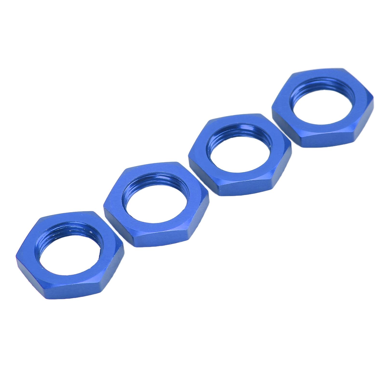 

4PCS 17mm Aluminum Alloy Wheel Hex Hub Nut for 1 8 RC Model Car Upgraded AccessoryBlue синій