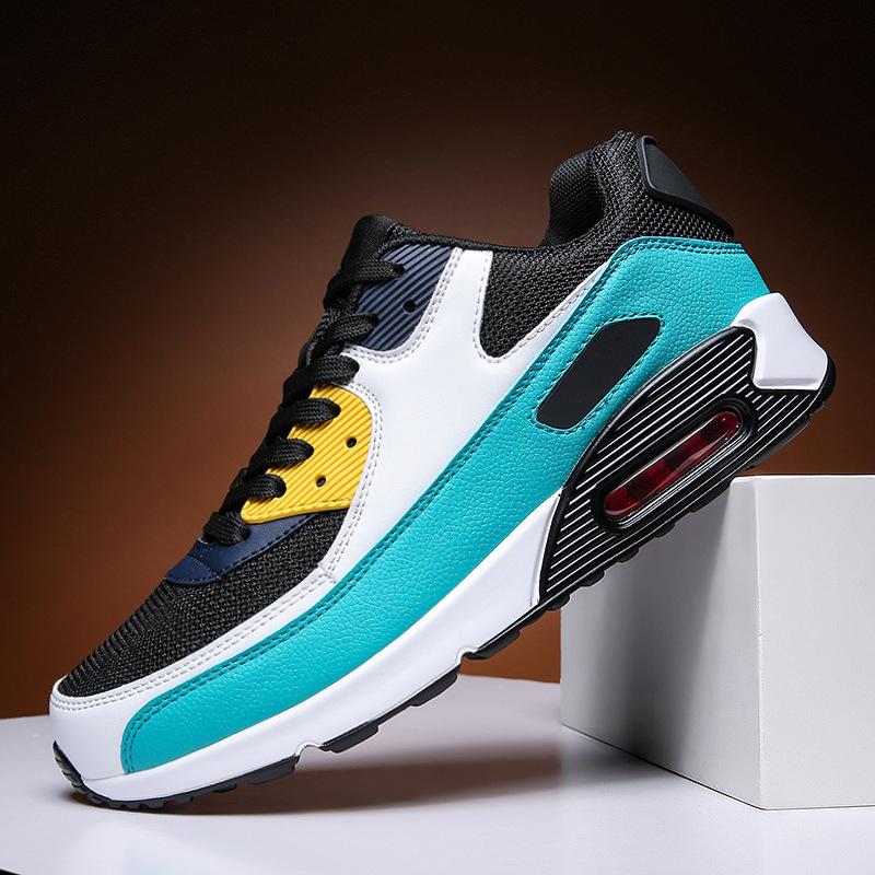 Studenten-Luftkissen-Schuhe Damen Plateau Laufschuhe Damen Sommer Freizeit Wellenschuhe Weiß Glück