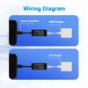 Voltage  Meter Type-C Voltage and Current  Meter 4-30V 0-6.5A 195W Type-C USB   Voltmeter with Color LCD Display