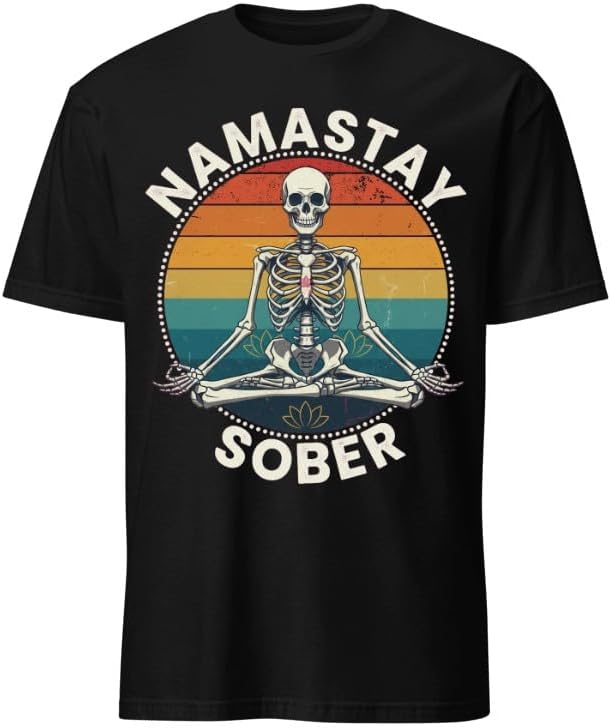Vtipné tričko s kostrou v pozici lotosu pro jógu, tričko s krátkým rukávem, běžný střih oděvu, pohodlný top