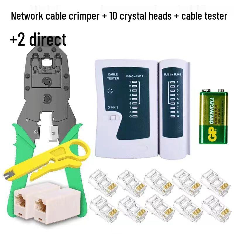 Professional Multifunctional Network Cable Crimper & Tester Set for Cat 5/6