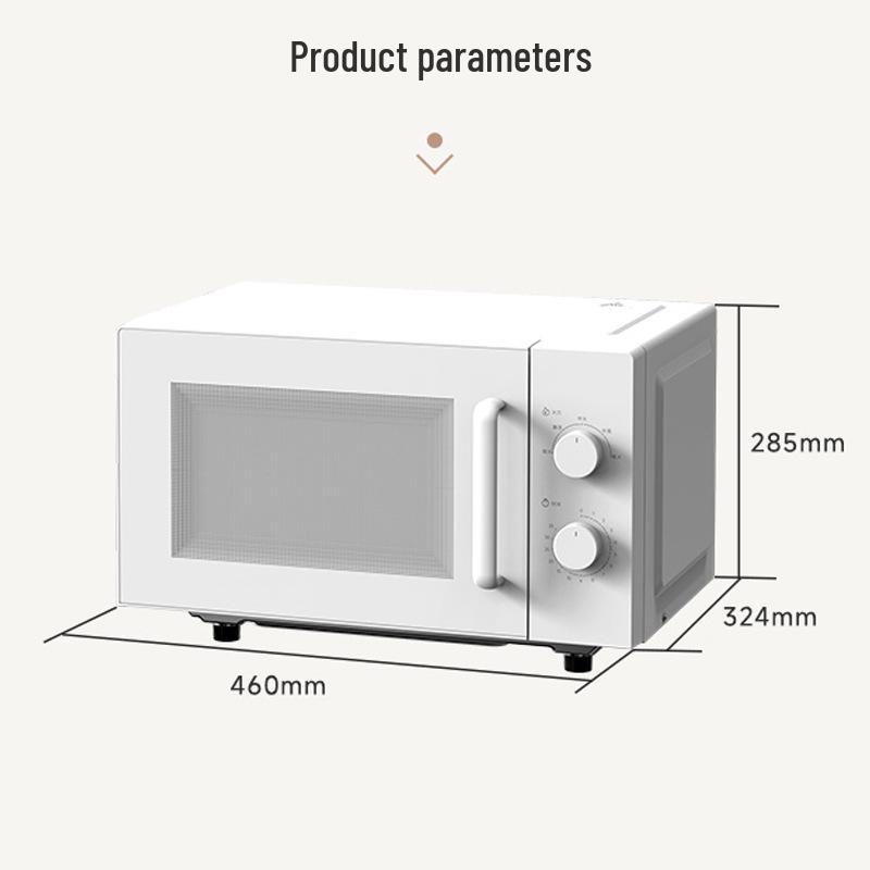 20L Mekanisk Roterande Tallrik Mikrovågsugn & Ugn Kombination, Multifunktionell Mini Elektrisk Ugn med Synligt Fönster
