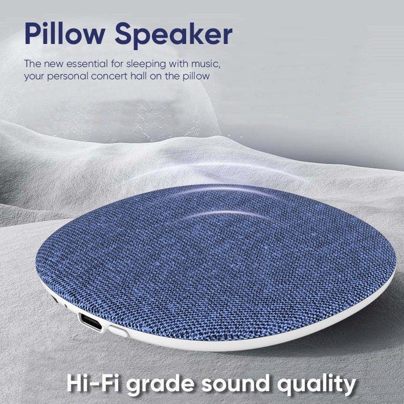 Bluetooth 6.0 Pillow Speaker for Sleeping, Ultra-Thin Under Pillow Sound Machine with White Noise HiFi Stereo Audio