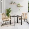 VidaXL 3-Piece Garden Dining Set with Cushions Brown Poly Rattan 3380862