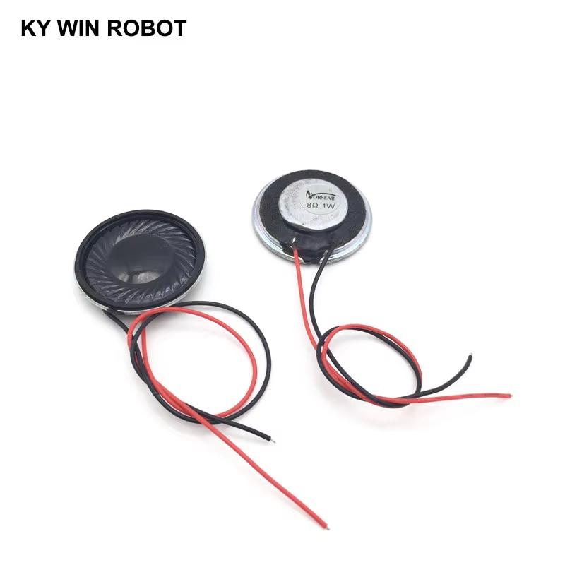 2pcs/lot New Ultra-thin Speaker 8 Ohms 1 Watt 1W 8R Speaker Diameter 28MM 2.8CM Thickness 5MM with Wire Length 13CM