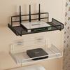 Stainless Steel Wall-Mounted Router Shelf No Drill WiFi Storage Organizer Home Bathroom Kitchen Shelf