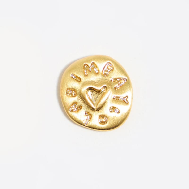 BIMBA Y LOLA [24SS] BIMBA Y LOLA Matte Gold Logo Earrings B245AIW008GOF