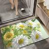 3D Floor Mat Little Daisy Strong Absorbent Quick Dry Foot Mats Bathroom Non-slip Soft Mats Bathroom Carpet