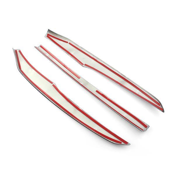 3-Piece Front Bumper Lip Trim for 18-20 Honda Accord