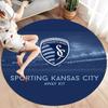Sporting Kansas City Round Area Rug,Carpet Rug for Living Room Bedroom Sofa Playroom Decor,Non-slip Floor Mat