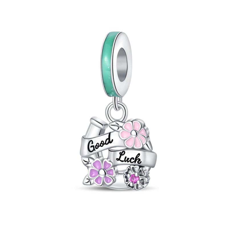 

Spring Copper Flowers Shining Tulip Butterfly Gem Charms Beads Fit 3Mm Original Bracelets Fine Diy Warm Jewelry Gift