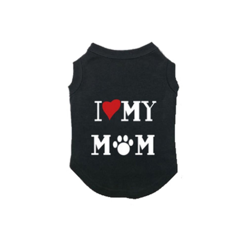 Breathable Pet Love Print Vest Polyester Puppy Love Mommy Sleeveless Cat Vest Tee Shirt  Summer