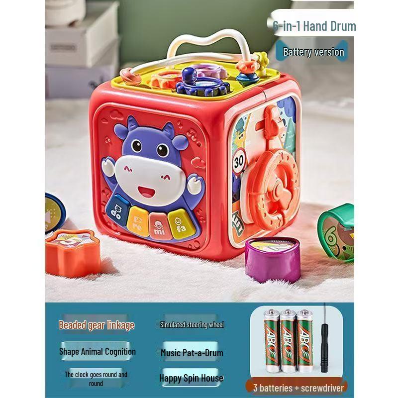 

Гексаэдр Детский Барабан Игрушка - Развивающая Музыкальная Игрушка для Младенцев в Возрасте 0-12 Месяцев.