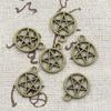 50Pcs Charms Star Pentagram 17X14Mm Antique Silver Color Pendants Diy Crafts Making Findings Handmade Tibetan Jewelry
