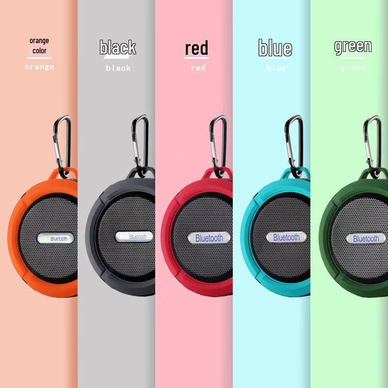 Boxă Bluetooth C6 Impermeabilă: Portabil, Ventuză, Fără fir, Exterior, Apeluri hands-free, Cataramă de agățare
