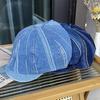 Berretto di jeans uomo e donna retrò vecchio denim ottagonale cappello versatile viso piccolo cappello forward moda
