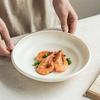 Premium Sense Simple Large Bowl Tableware Household Round Vegetable Bowl Solid Color Round Dessert Bowl Dim Sum Bowl Special Salad Bowl