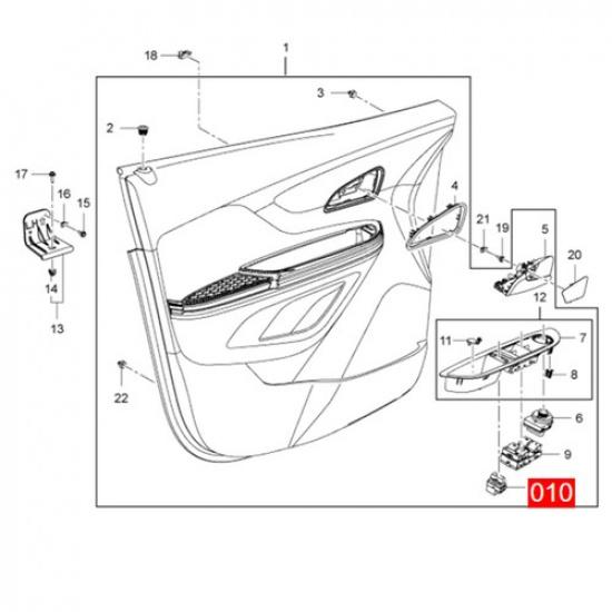 Front Left Driver Side Door Lock Unlock Switch for Buick Encore 2012-