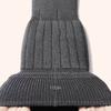 Nuovi Paraginocchi in Lana Cashmere Protezione Rotula Scaldamuscoli Nero/Grigio Scaldamuscoli per Ginocchia Ginocchia