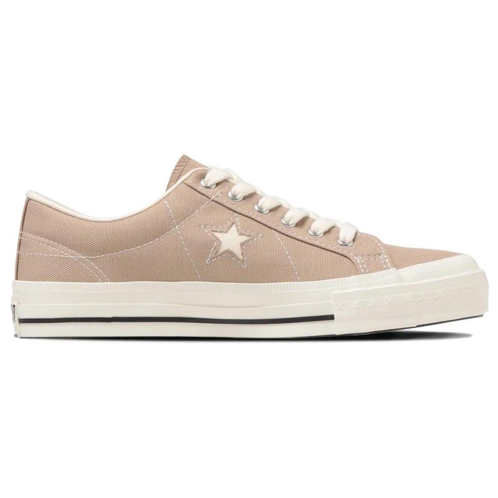 Converse One Star Vtg Canvas Comfortable Versatile Durable Breathable Low-Top Skate Shoes Unisex Sneakers Light-Brown 35200570