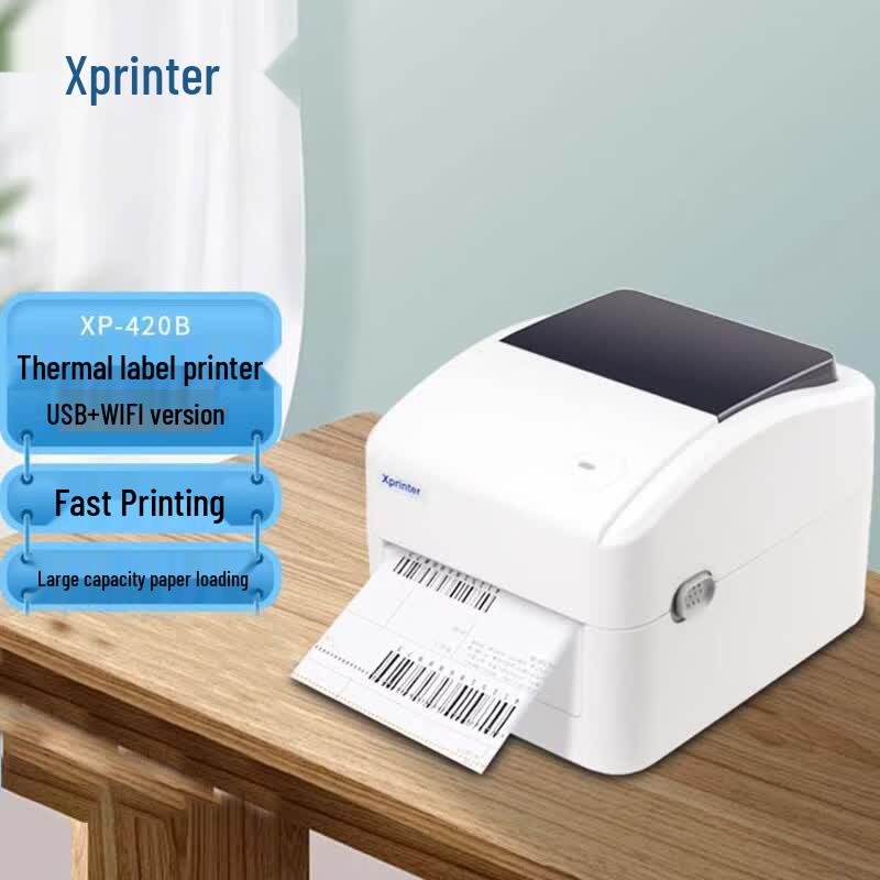Xprinter XP-420B Thermodrucker für Etiketten CN-Stecker (Adapter enthalten)
