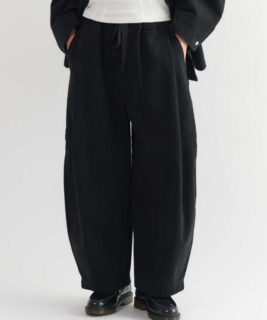 SMITHARMOR Hanka Oversized Wide Elastic Waist Pants_Black