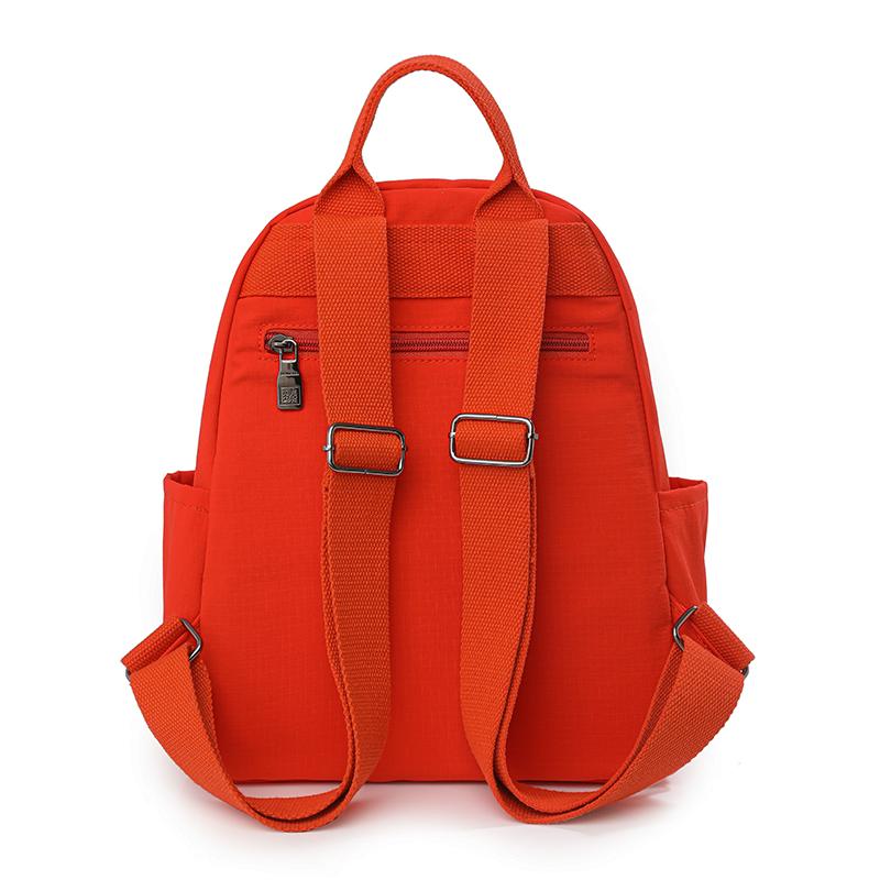 Solid Color Nylon Backpack Women's Travel Backpack Student Schoolbag