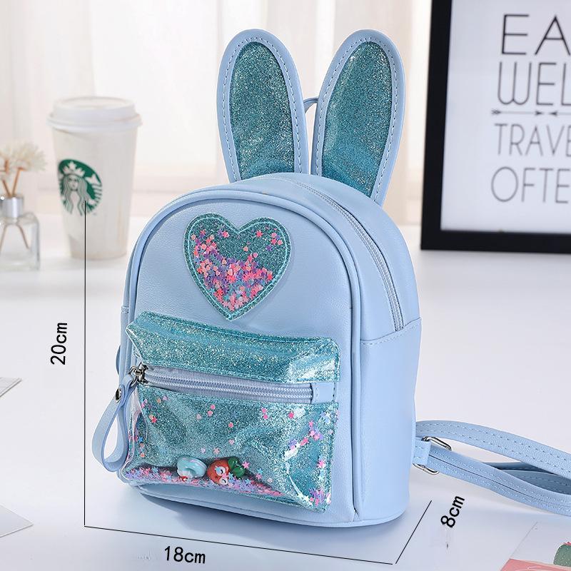 New Children'S Backpack Fashionable Sequined Cute Rabbit Mini Backpack Casual Outing Kindergarten School Bag For Girls