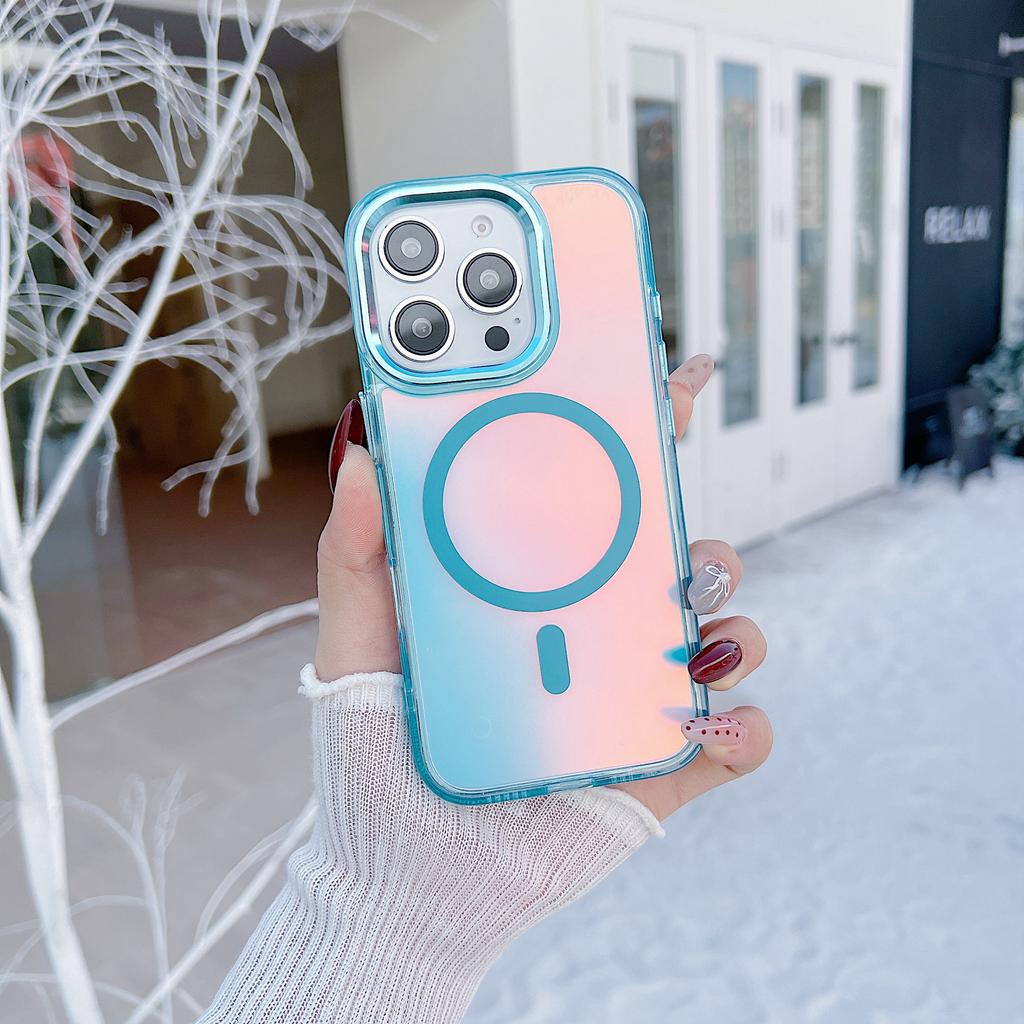 For iPhone 16 Pro Case Compatible with MagSafe Color Changing TPU Phone Back Cover