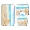 Shell Bathroom Floor Mat Toilet Three-Piece Set