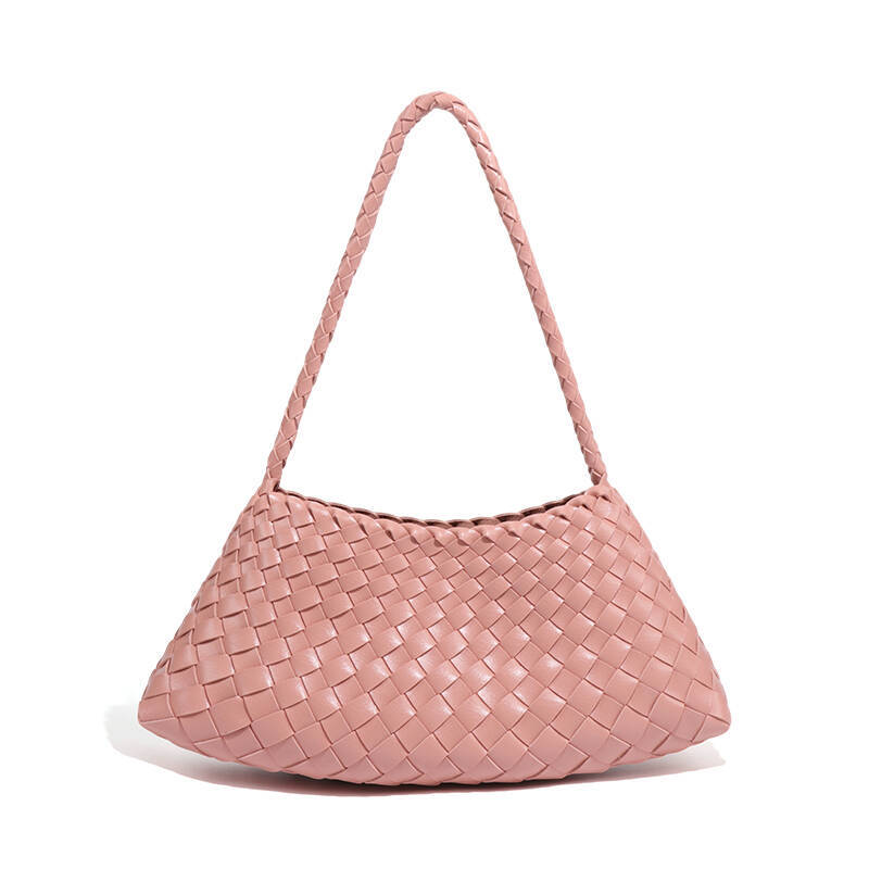 Borsa da donna a spalla singola borsa intrecciata alla moda borsa versatile da sotto braccio borsa a mano retrò madre e figlio